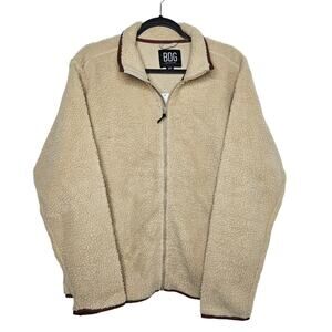 BDG Urban Outfitters Men's Full Zip Sherpa Jacket Size Small Cozy Warm Pockets